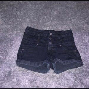 high waisted denim shorts